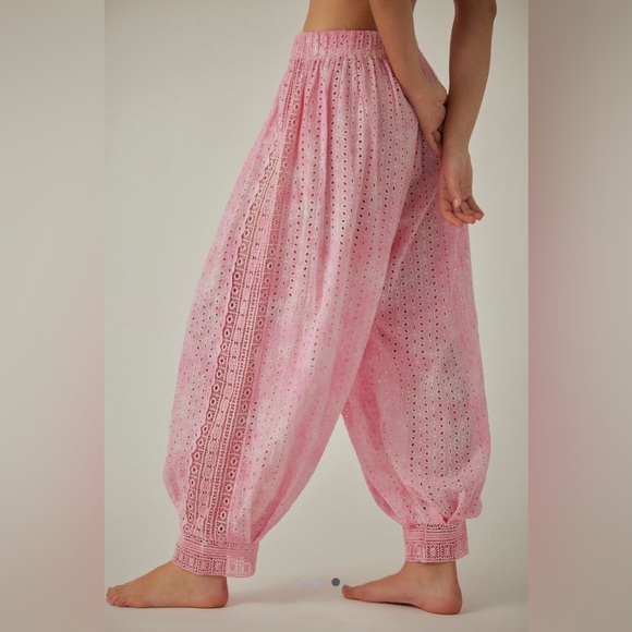 NWT Free People Intimately Sweet Tea Eyelet Washed Lounge Pants - Picture 3 of 8